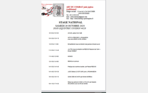 stage national art du combat judo jujitsu traditionnel 26/10/2024